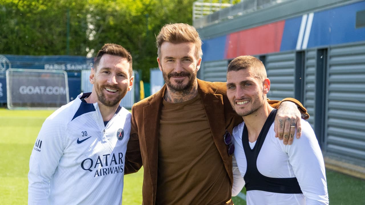 David Beckham presume su visita al PSG a lado de Messi y Mbappé
