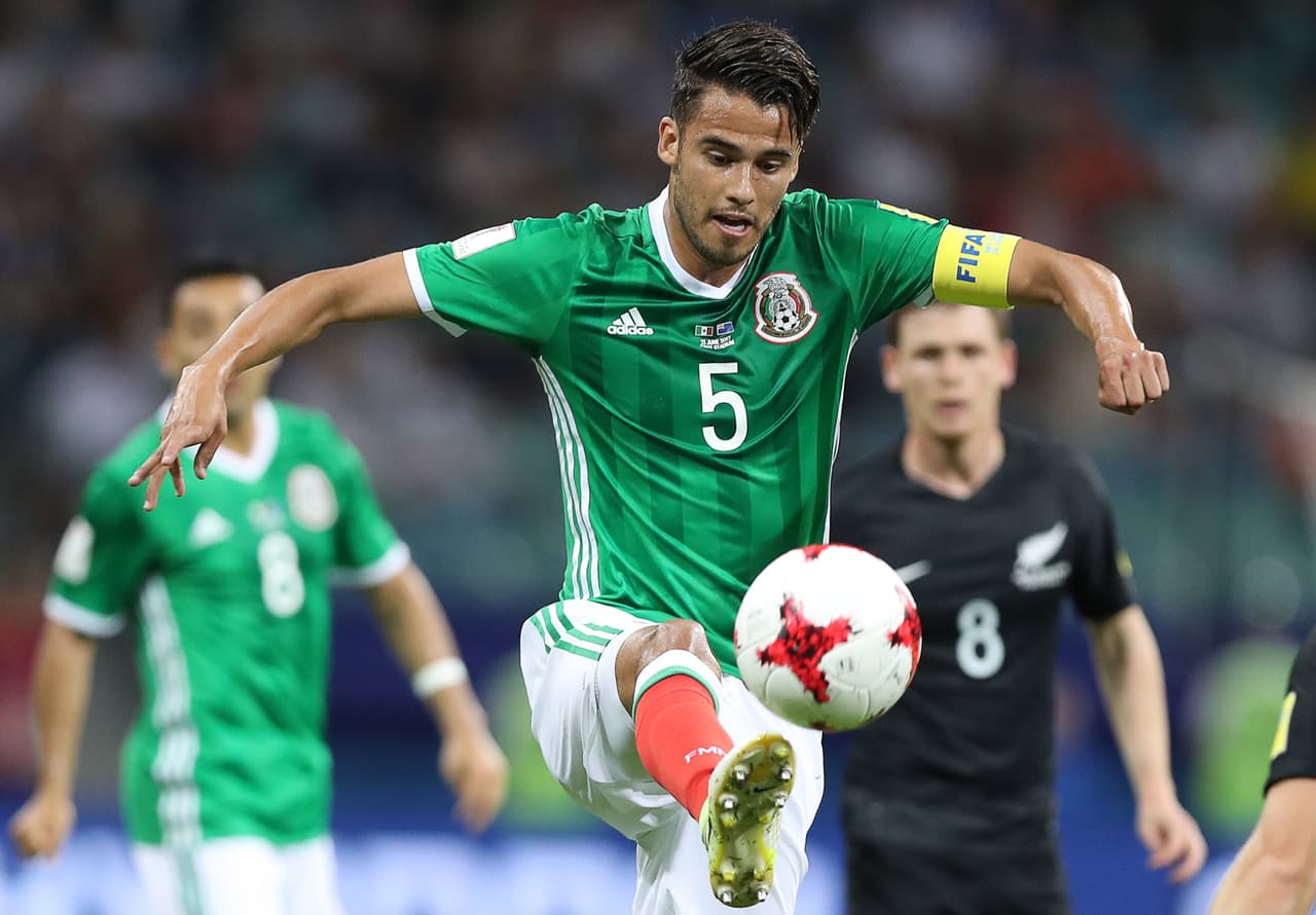 SOCHI, RUSSIA JUNE 21, 2017: Mexico's Diego Reyes handles the ball in their 2017 FIFA Confederations Cup Group A match against New Zealand at Fisht Stadium. Artyom Korotayev/TASS (Photo by Artyom Korotayev\TASS via Getty Images)