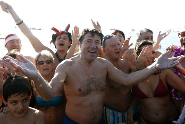 Así es como salió después del chapuzón navideño.