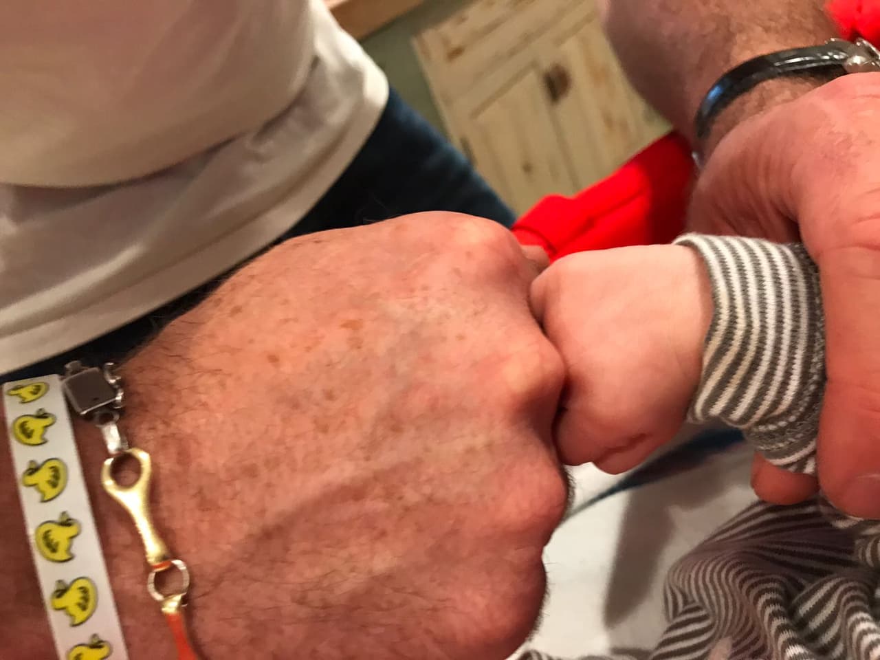 Fotos llenas de amor, en donde se puede apreciar ese lazo entre padre e hijo que los unirá por siempre.