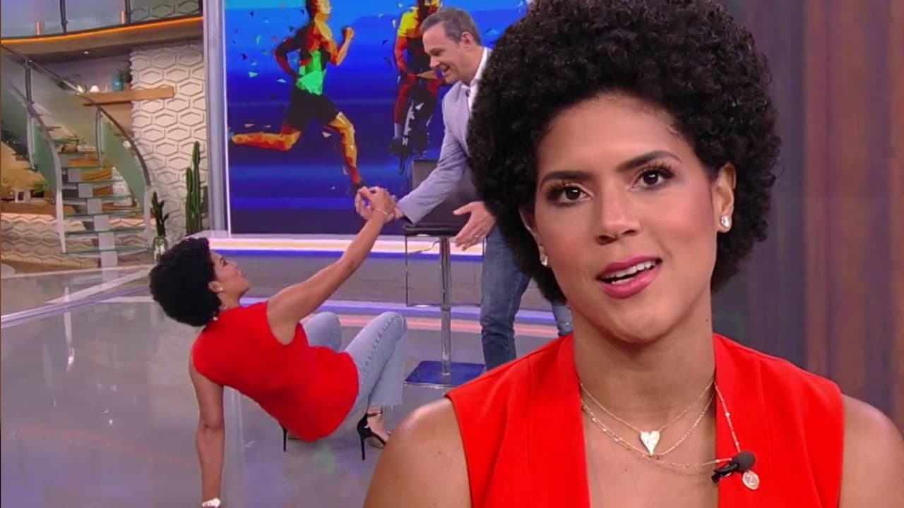 Francisca se atrevió a hacer una pirueta en tacones, pero terminó en el piso y auxiliada por Alan