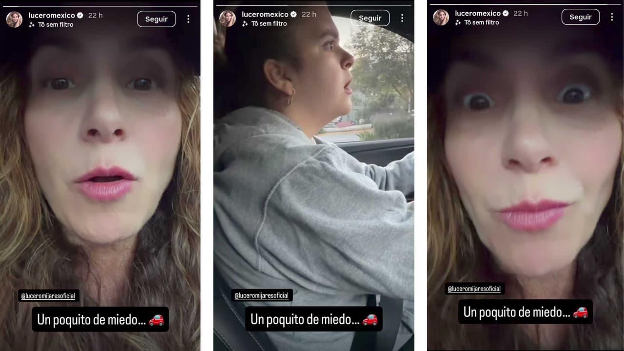 Lucero compartió un video en el que aparece Lucerito manejando.
