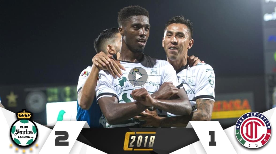 Santos acerca al infierno al Toluca y se lleva la gloria tras ganar 2-1 en la ida