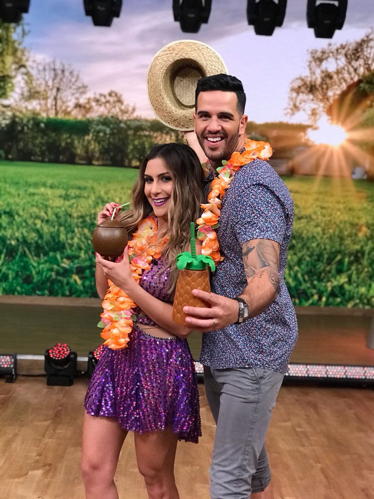 Aunque los jueces señalaron algunos errores, este par quedó feliz con su presentación.