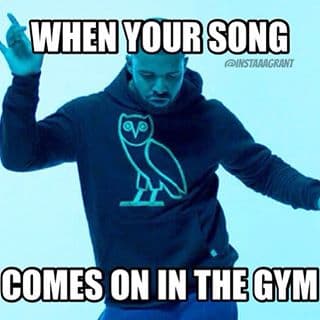 Cuando tu canción sale en el gym.