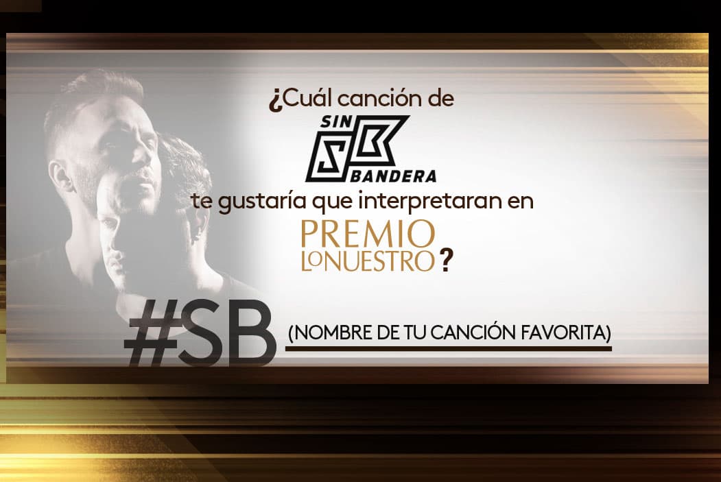 Por supuesto, para este gran regreso, los fans serán quienes decidan cuál canción interpretará Sin Bandera sobre este majestusoso escenario.