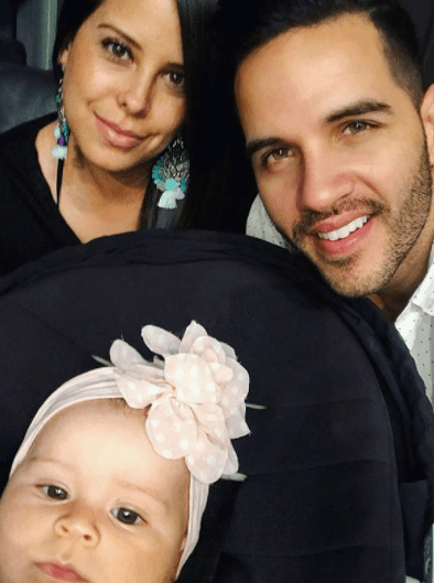 Su corazón está lleno de amor por sus tres mujeres. Así lucía la pequeña a sus cuatro meses.