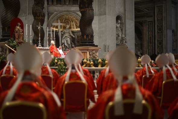 "Queremos agradecer a Dios el luminoso pontificado que nos ha concedido con la vida y las obras del 265 sucesor de Pedro, el amado y venerado pontífice Benedicto XVI, al cual en este momento renovamos toda nuestra gratitud", afirmó el cardenal, en medio de un largo aplauso de los presentes.