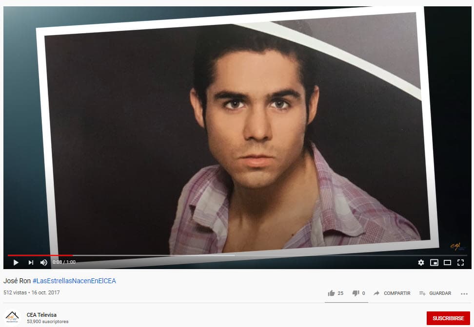 Así lucía 
<b>José Ron</b> en 2002 cuando comenzaba sus estudios en el CEA.