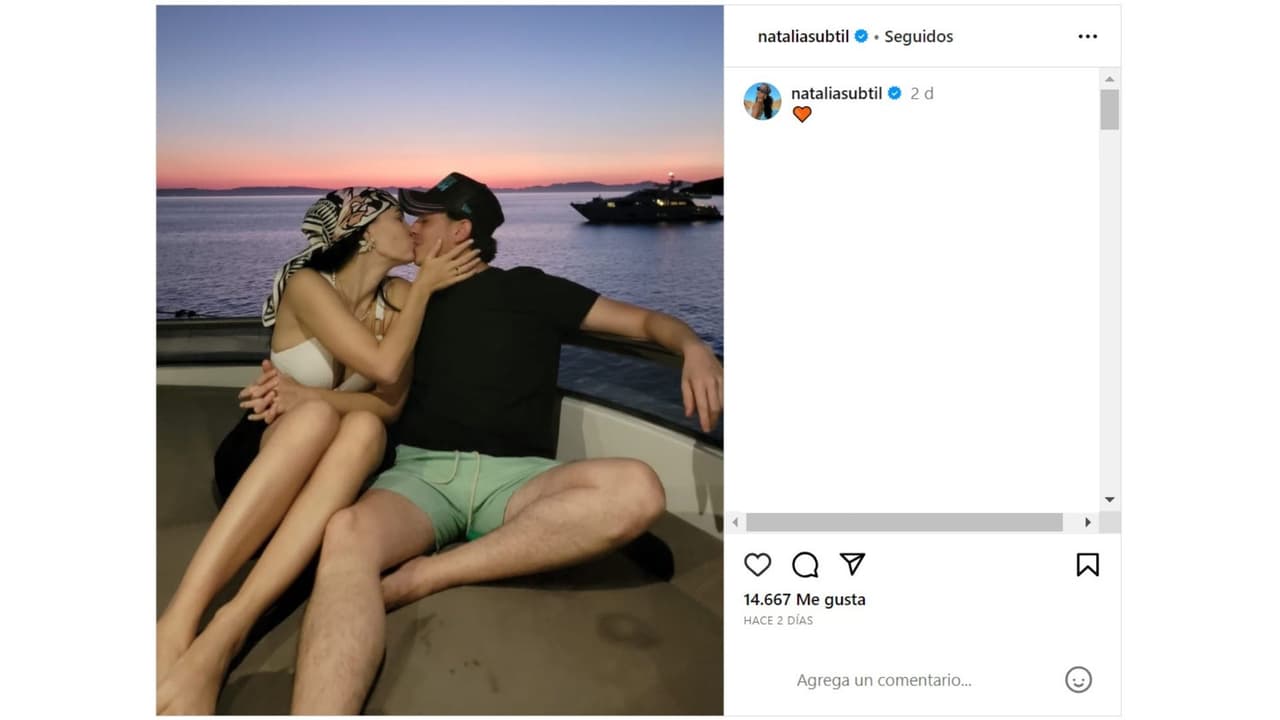 Natália Subtil, ex de Sergio Mayer Mori, apareció cariñosa con su novio.