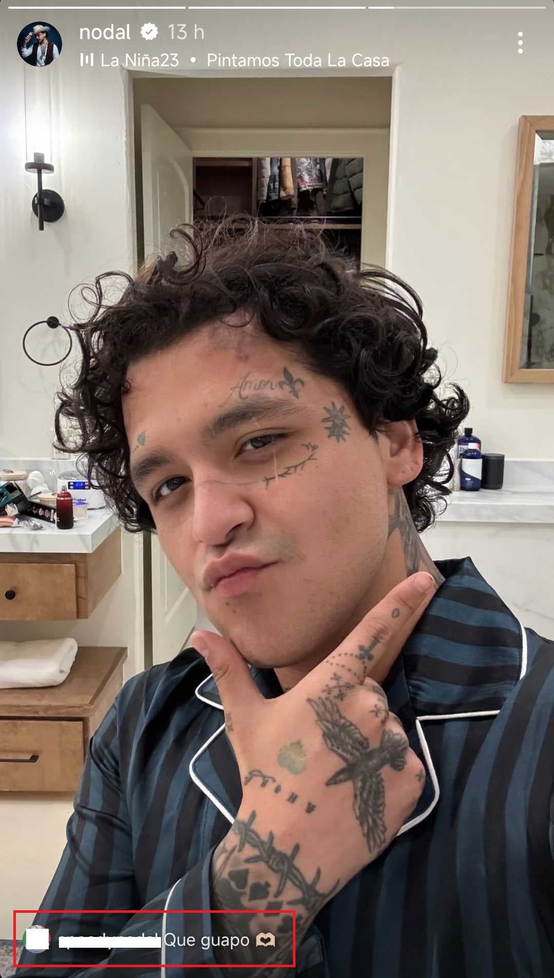 Christian Nodal mostró cómo luce ahora, sin bigote ni barba.