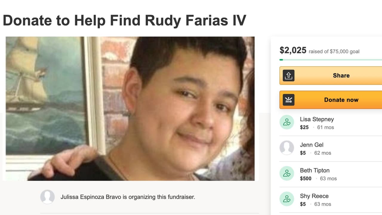 Lo que se sabe de la cuenta GoFundMe creada para "encontrar" a Rudy Farías y que recaudó $2,025