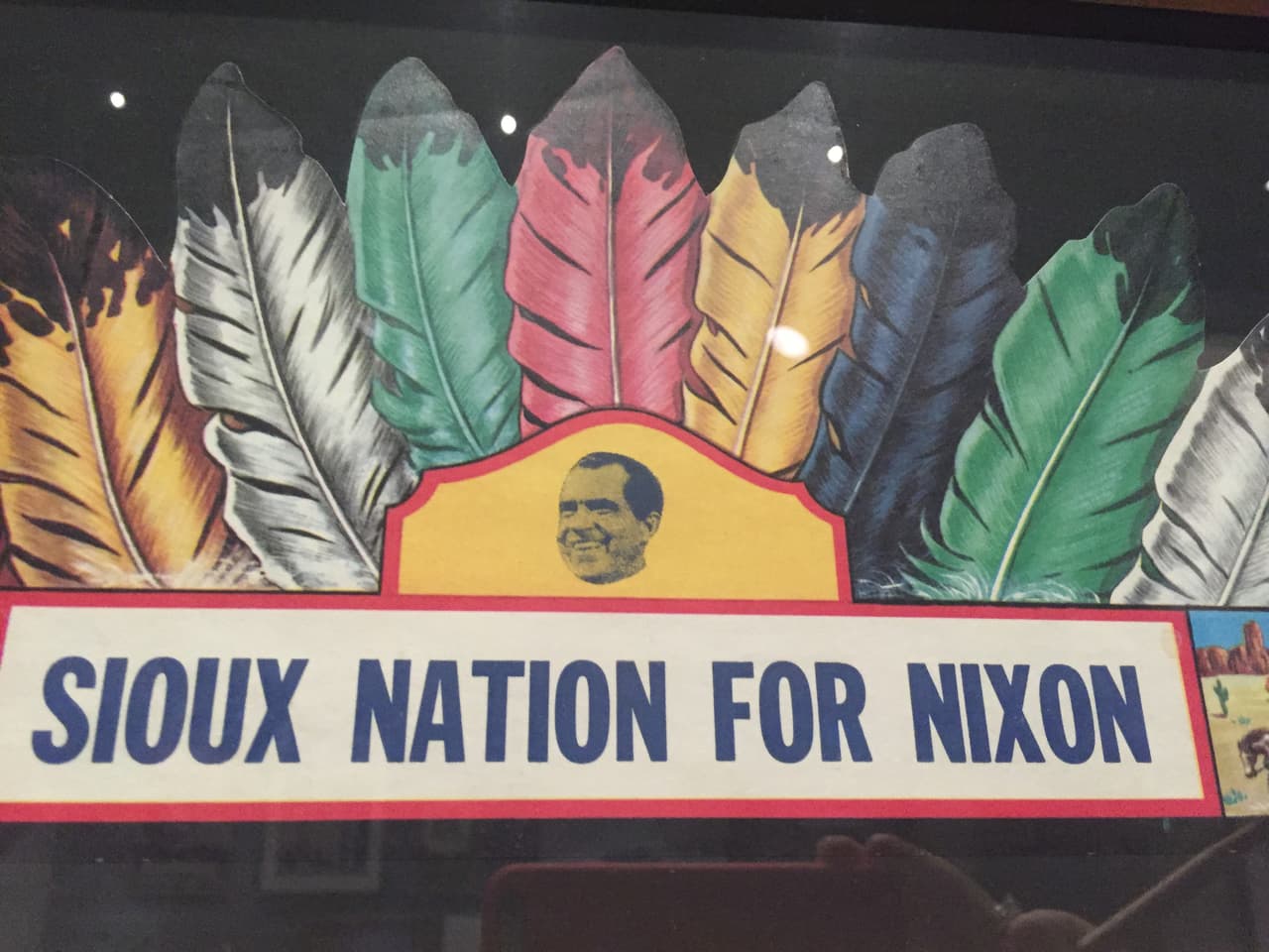 Un cartel de la campaña de Nixon en 1972.