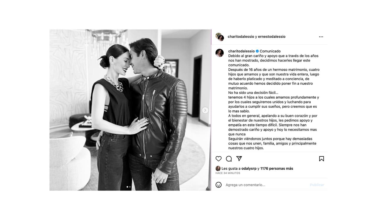 Así anunció Ernesto D'Alessio su separación de Charito Ruiz.