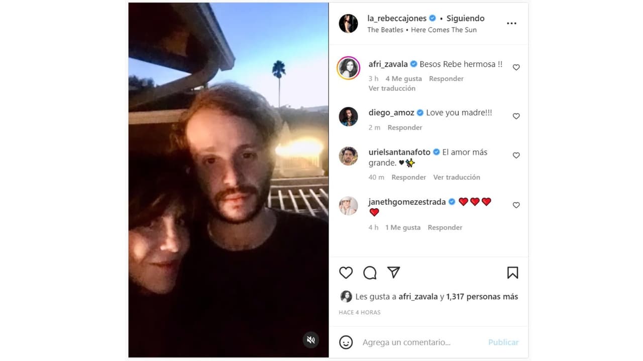 Rebecca Jones con su hijo.