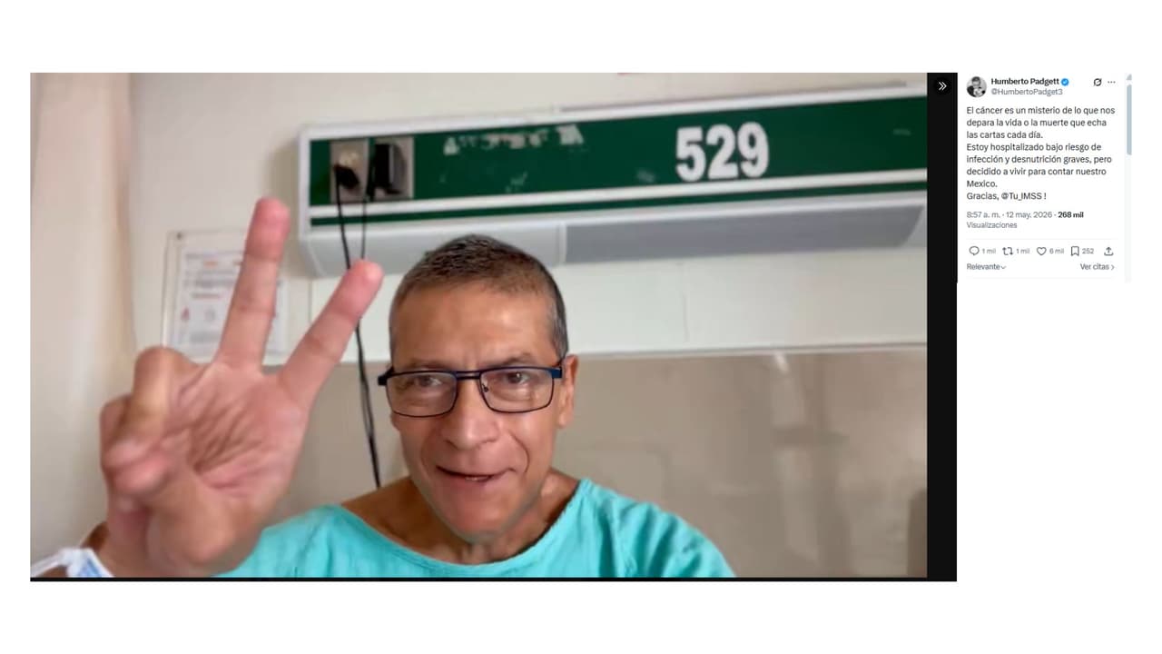 Periodista Humberto Padgett enfrenta diagnóstico de cáncer de lengua.