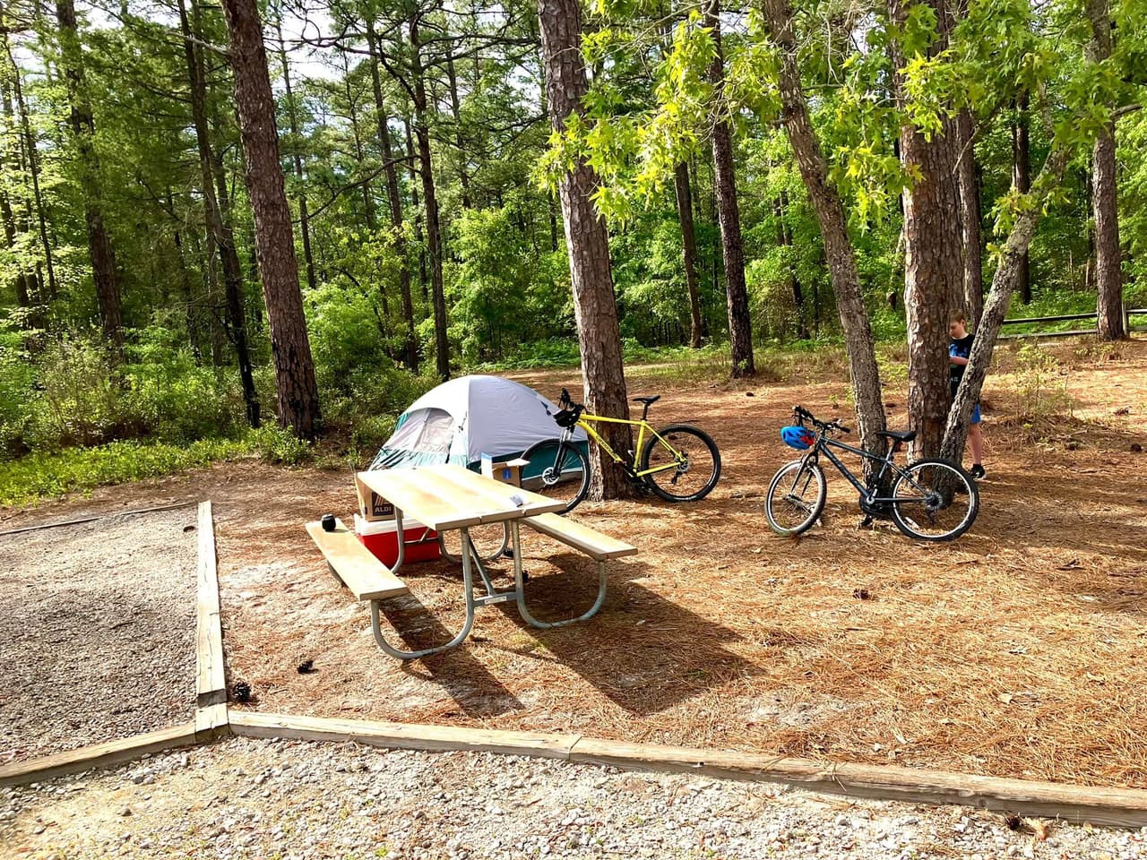 Muchos de los que visitan el parque lo hacen además para acampar en sus tiendas de campaña.