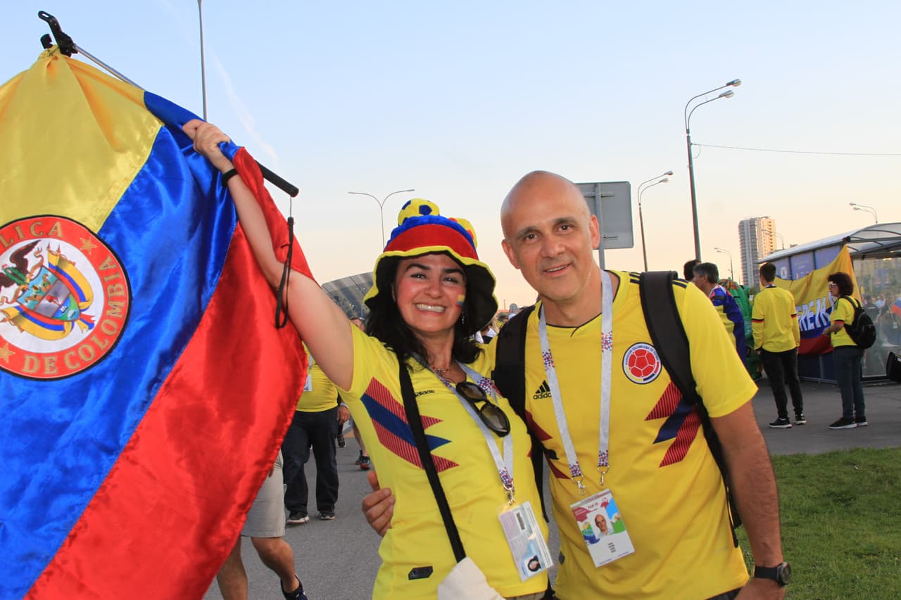 En la mejor compañía los colombianos disfrutaron la victoria de su selección.