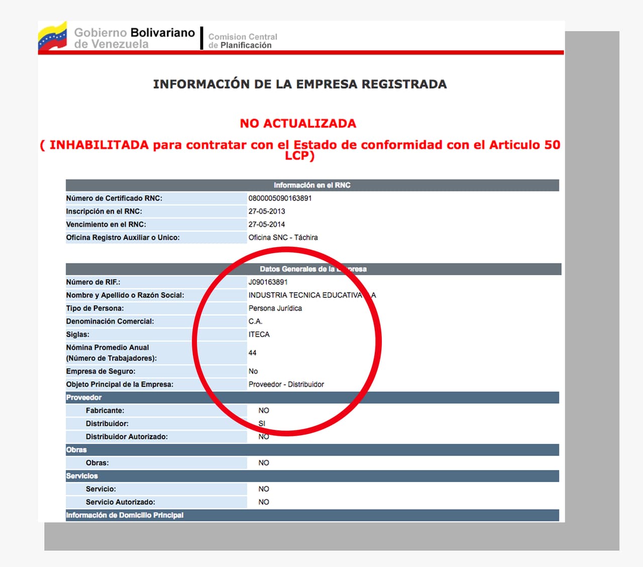 Industria Técnica Educativa C.A. distribuye textos escolares y materiales de oficina.