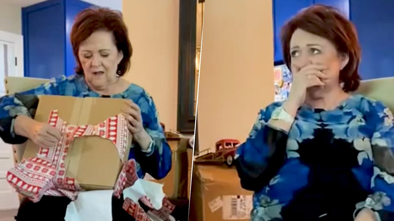 Una mujer recibió un regalo de su esposo fallecido y su reacción te hará llorar