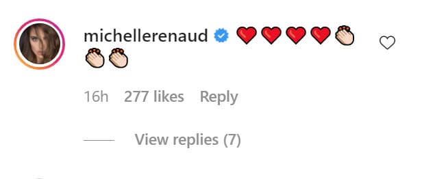 Famosos como 
<b><a href="https://www.univision.com/famosos/ni-los-besos-de-danilo-carrera-y-michelle-renaud-se-salvan-en-tiempos-de-covid-19-video" target="_blank">Michelle Renaud</a></b> se congratularon de ver a Polo Morín tan contento al lado de quien se sugiere es su nueva pareja. 
<br>