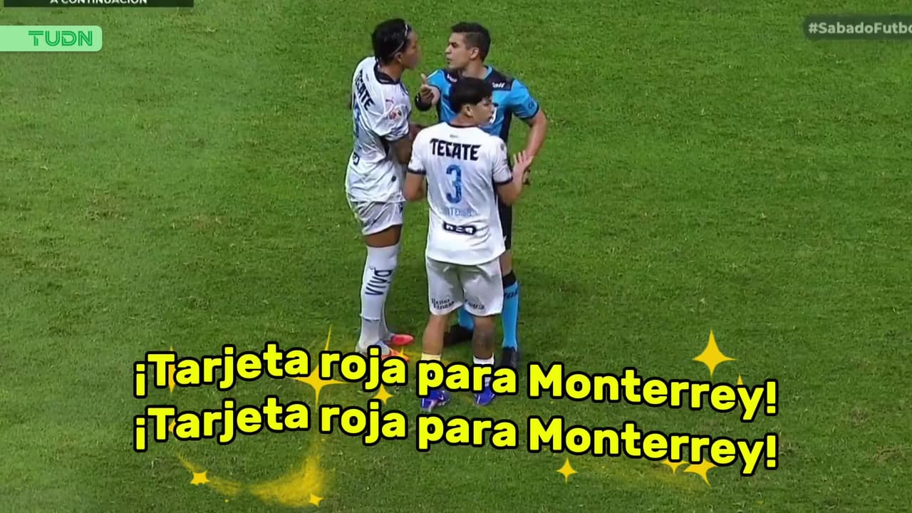 ¡Tarjeta roja para Monterrey! Rayados se quedan con un hombre menos