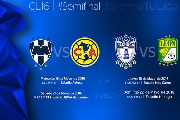 Listos horarios de Semifinales de Liga MX