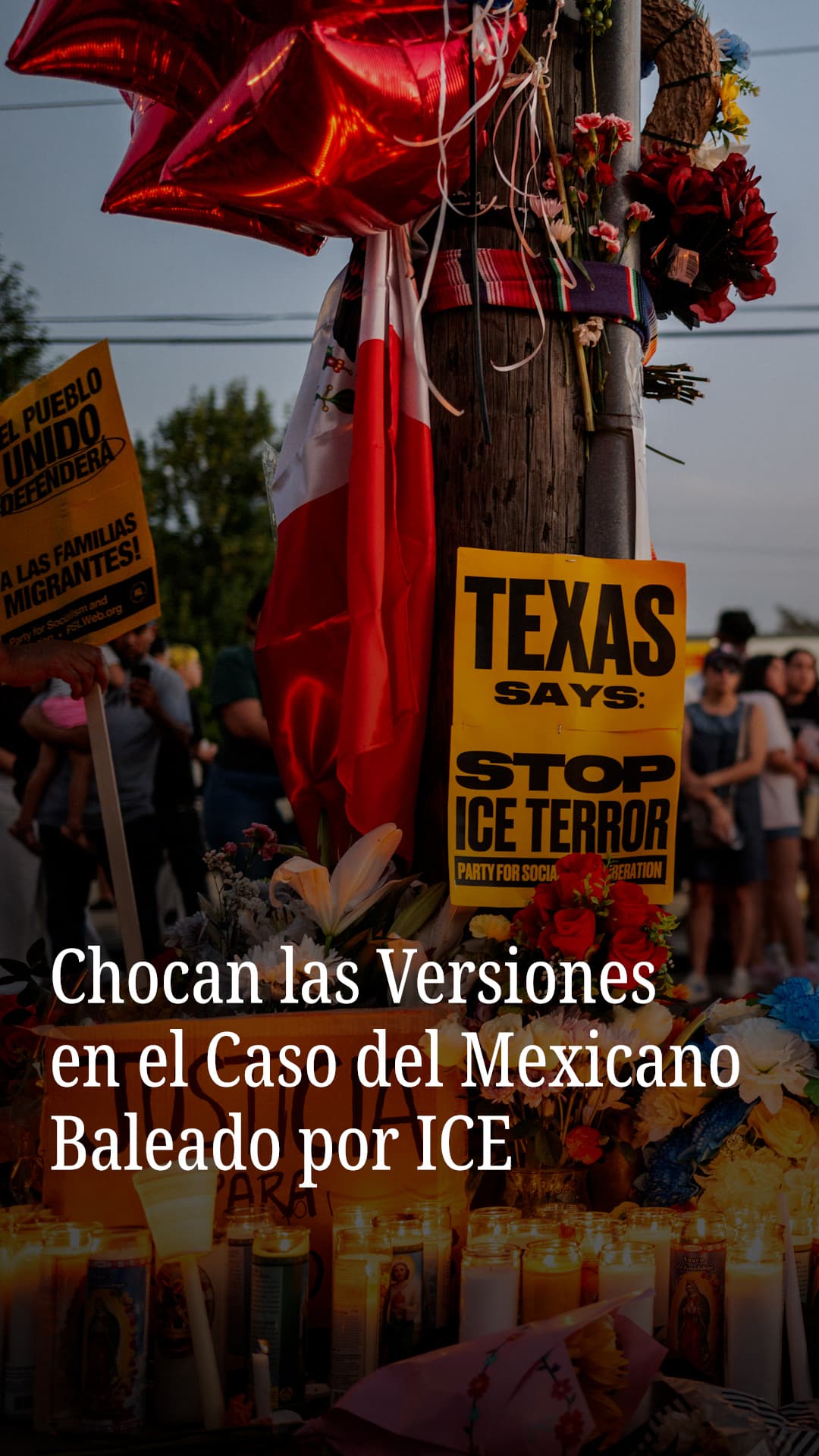 Chocan las versiones en el caso del mexicano baleado por ICE