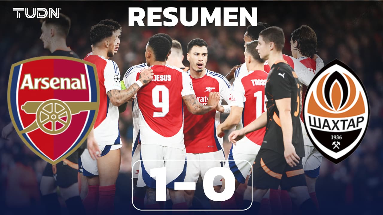 Resumen | Arsenal vence al Shakhtar con autogol y varios errores