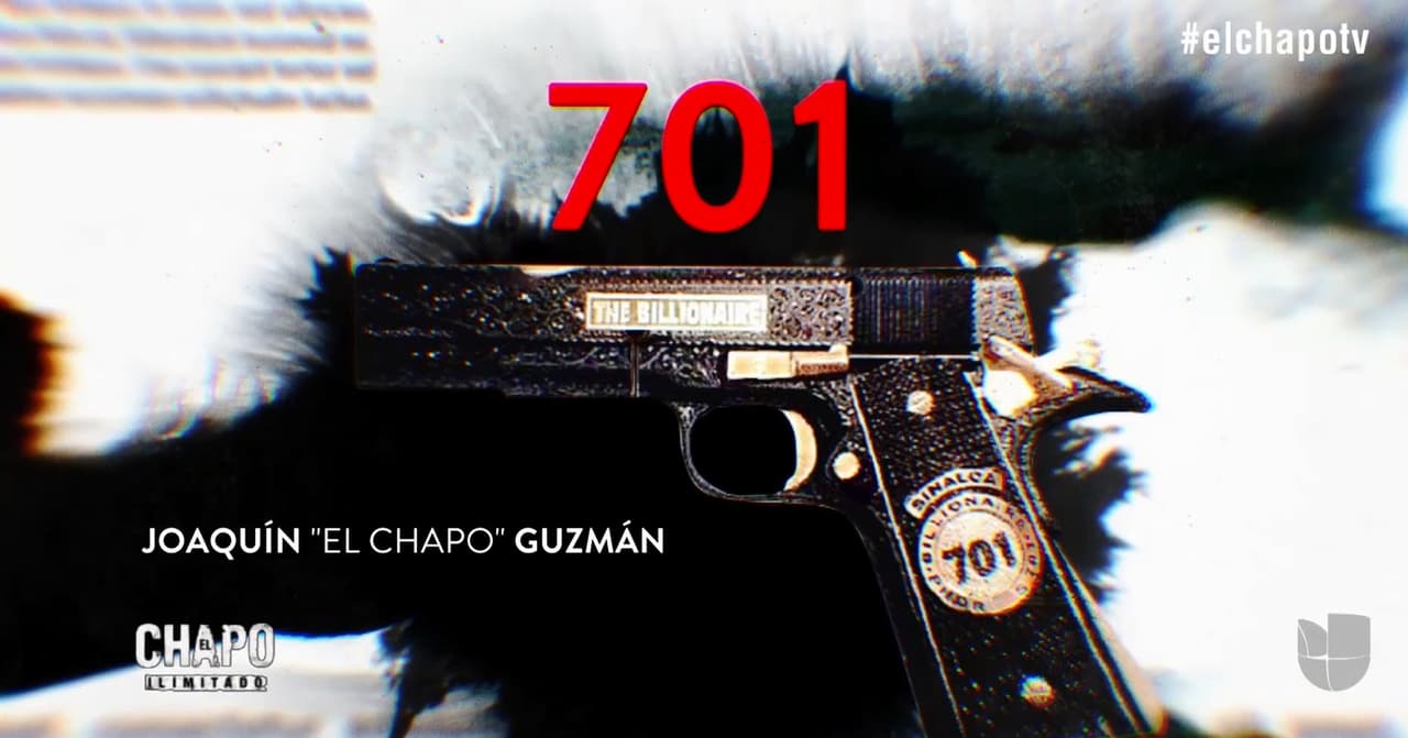 Esta pistola Colt .45 modelo Gold Cup perteneció a Joaquín 'El Chapo' Guzmán y fue decomisada tras su detención en Mazatlán, Sinaloa en el 2014.