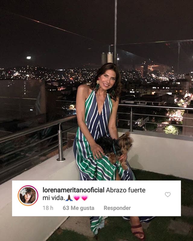 La actriz Lorena Meritano también le demostró su cariño en este difícil momento.