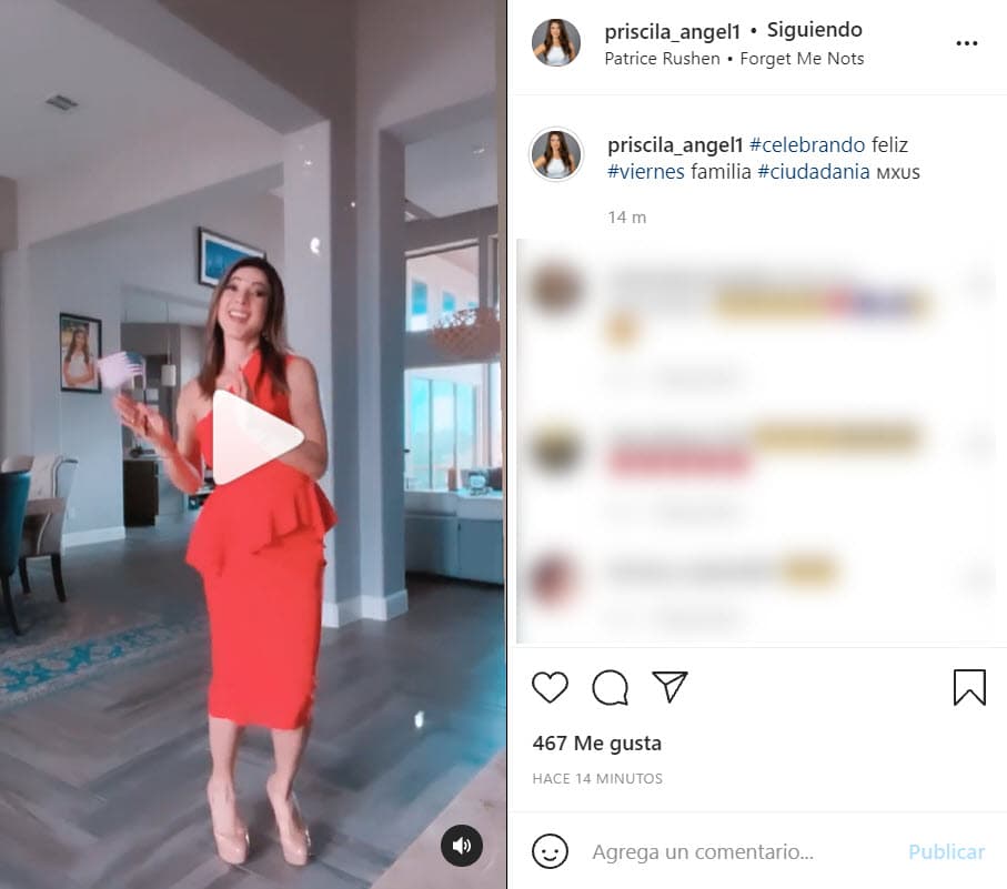 Más tarde, publicó un video bailando para continuar el festejo: "Celebrando, feliz viernes familia. Ciudadanía MX US".
<br>