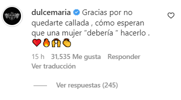 Dulce María reacicona a mensaje de Shakira