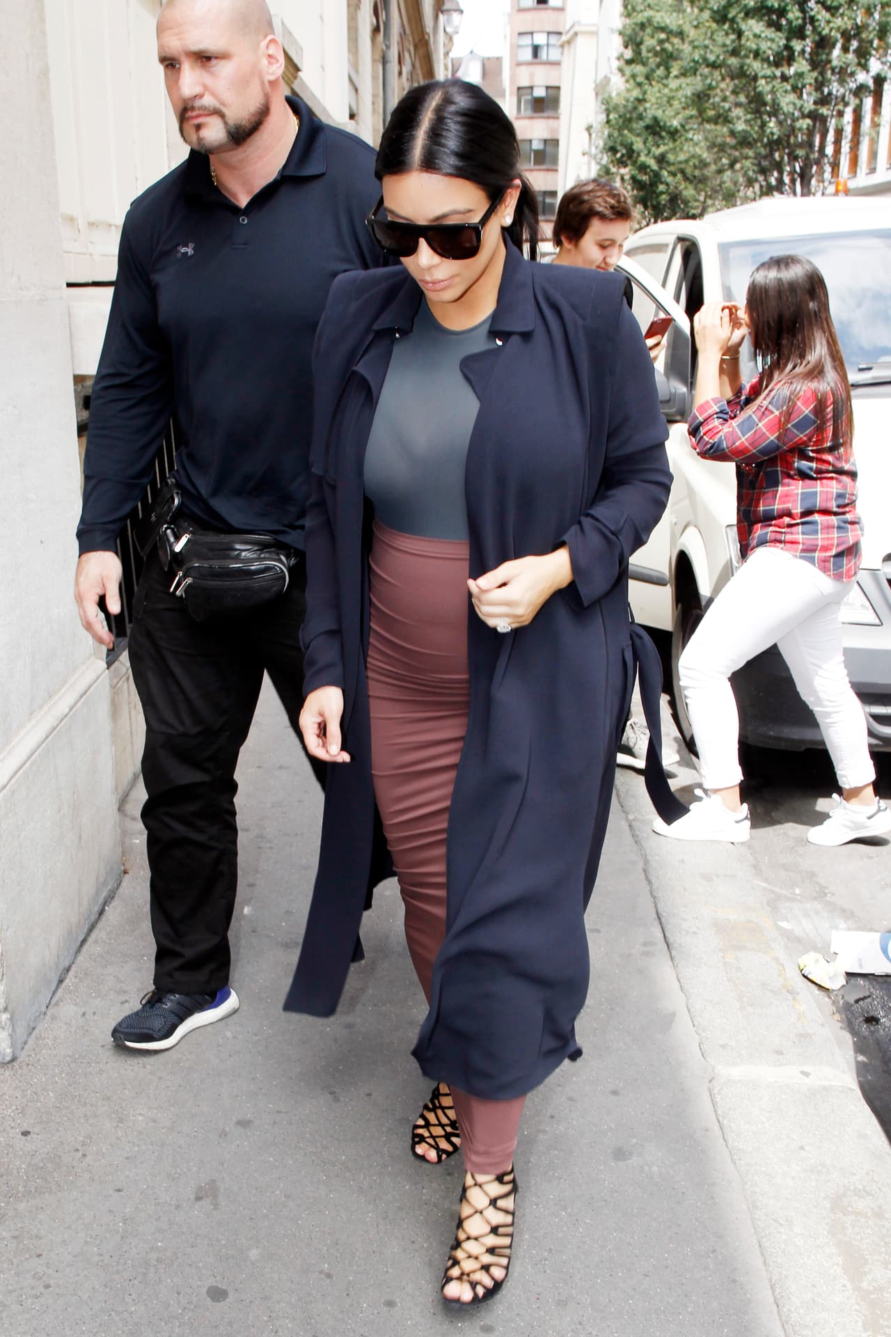 La barriguita de Kim está creciendo.