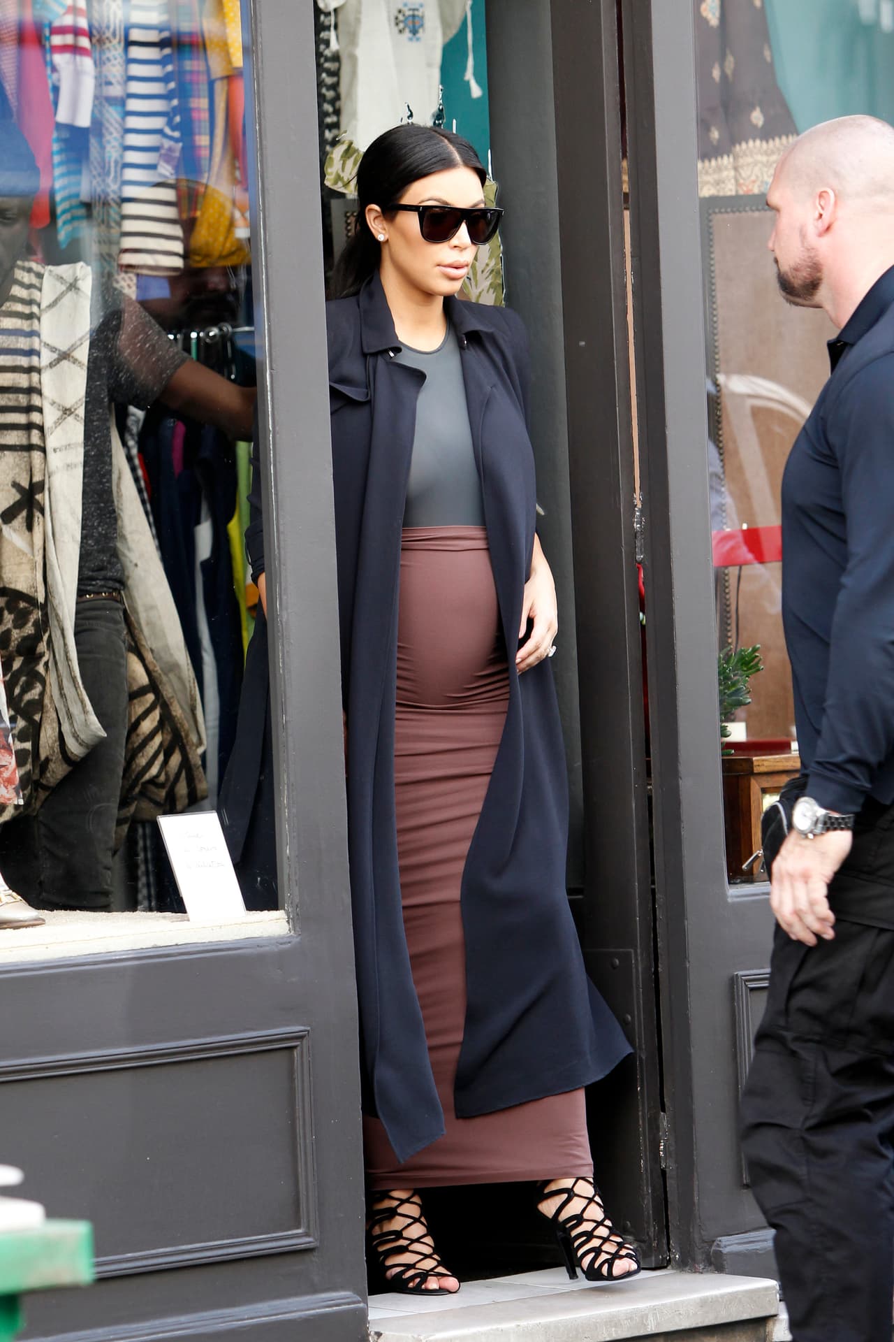 La barriguita de Kim está creciendo.