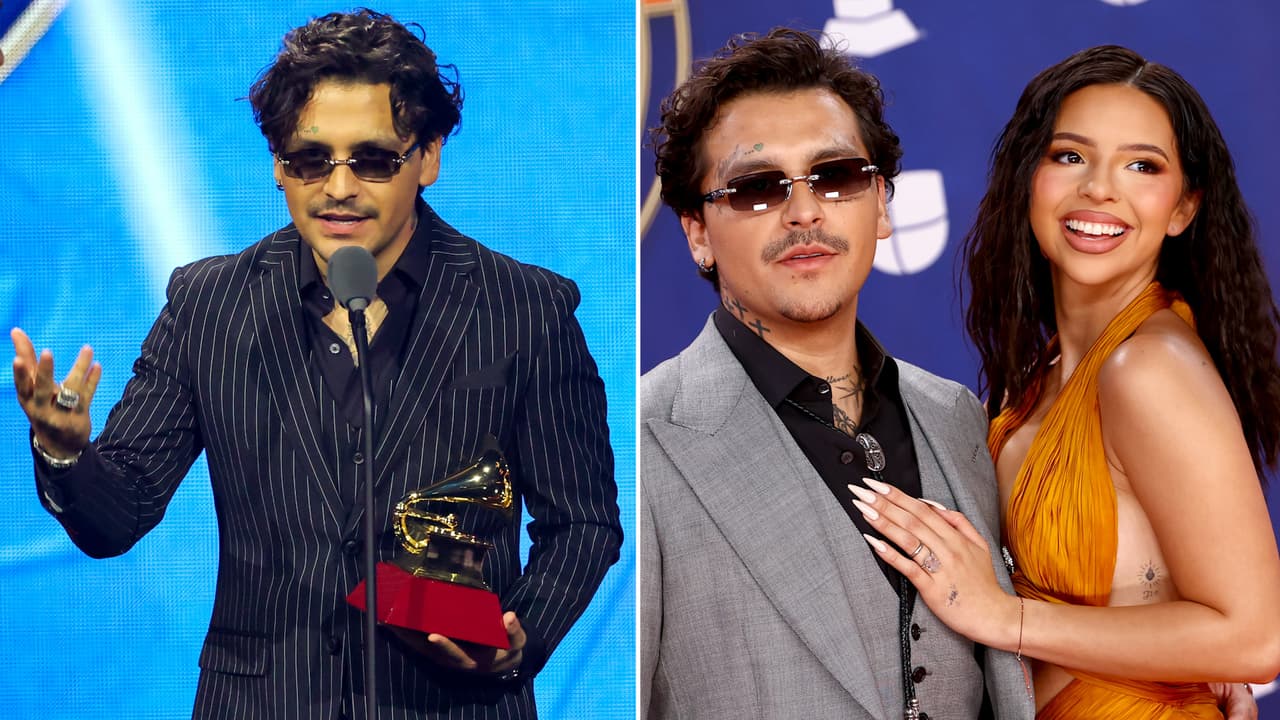Nodal no celebró su triunfo en los Latin GRAMMY, ¿se fue de la premiación sin Ángela Aguilar?
