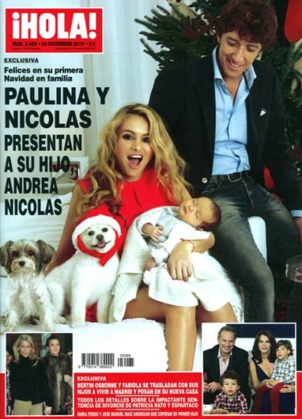 Asi es como Paulina Rubio y Nicolás Colate presentaron a su hijo Andrea Nicolas.