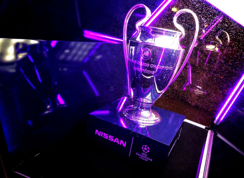 El trofeo de la UEFA Champions League.