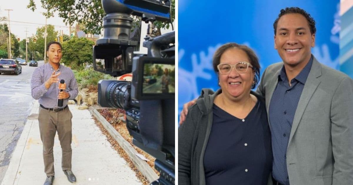 Una mamá orgullosa de su hijo interrumpió una transmisión en vivo para saludarlo: video
