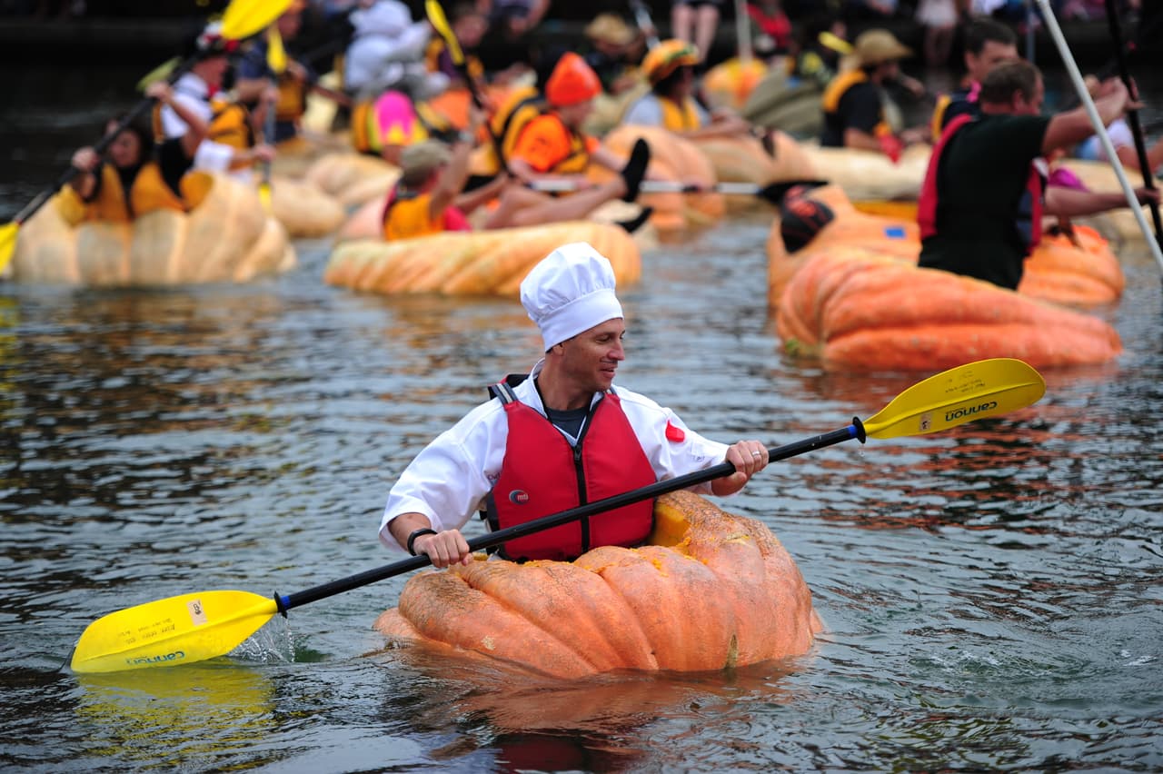 En Oregon hicieron esta carrera de calabazas, sin duda una excelente forma de acercarse a Halloween.