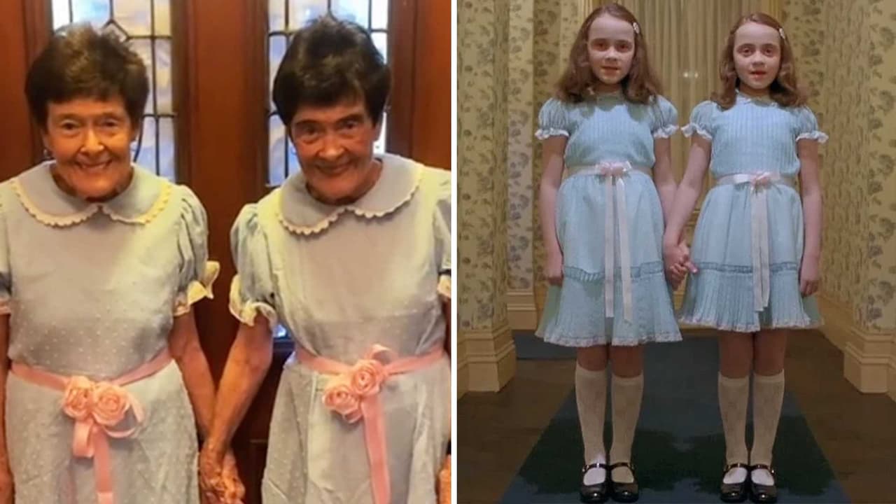Abuelitas imitan a las gemelas de 'El Resplandor' y el Internet no sabe si asustarte o amarlas