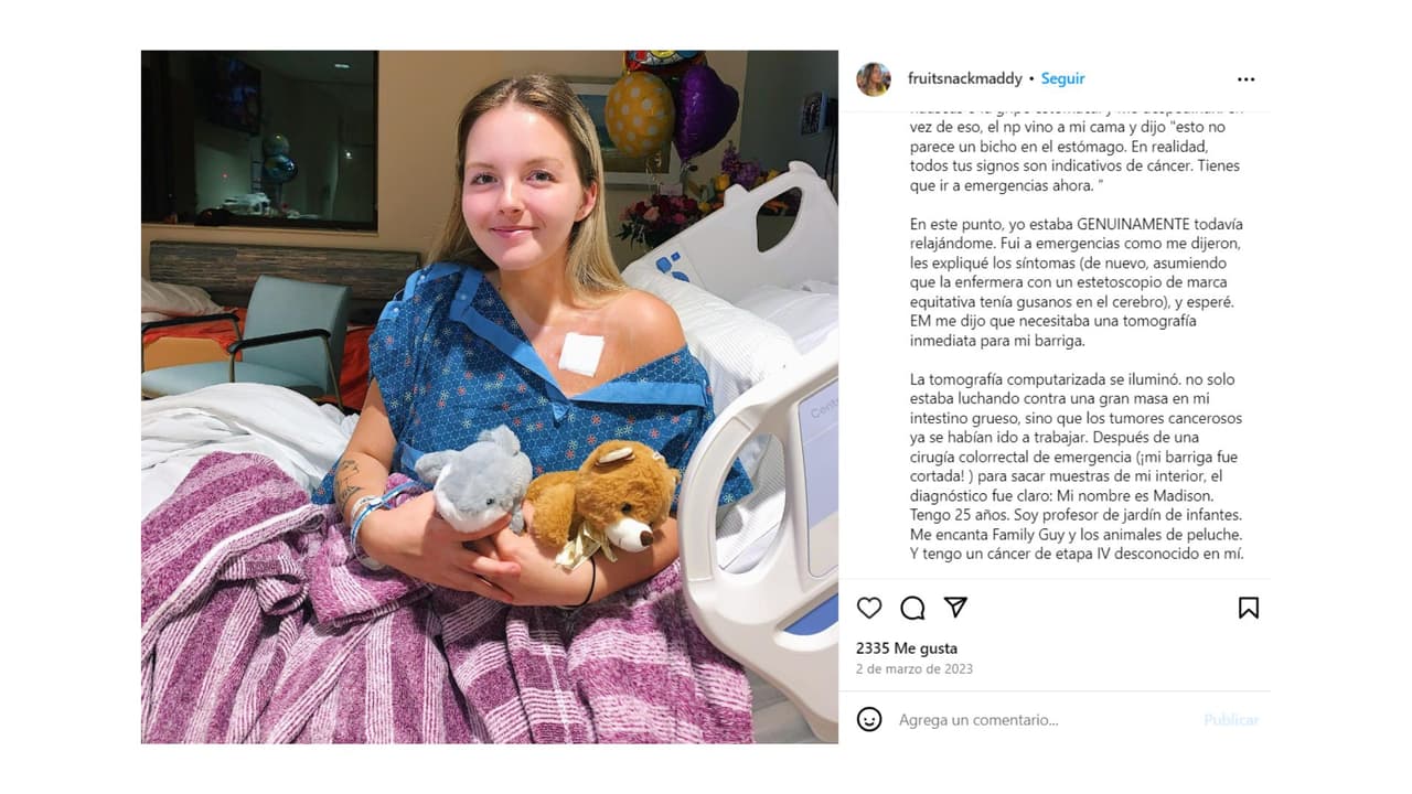 Madison también contaba su historia de lucha en Instagram.