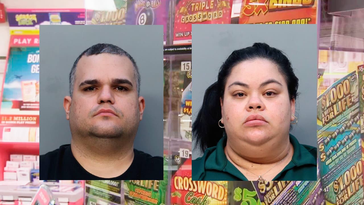 Pareja de Hialeah es acusada de robar cientos de miles de dólares en boletos del raspadito 