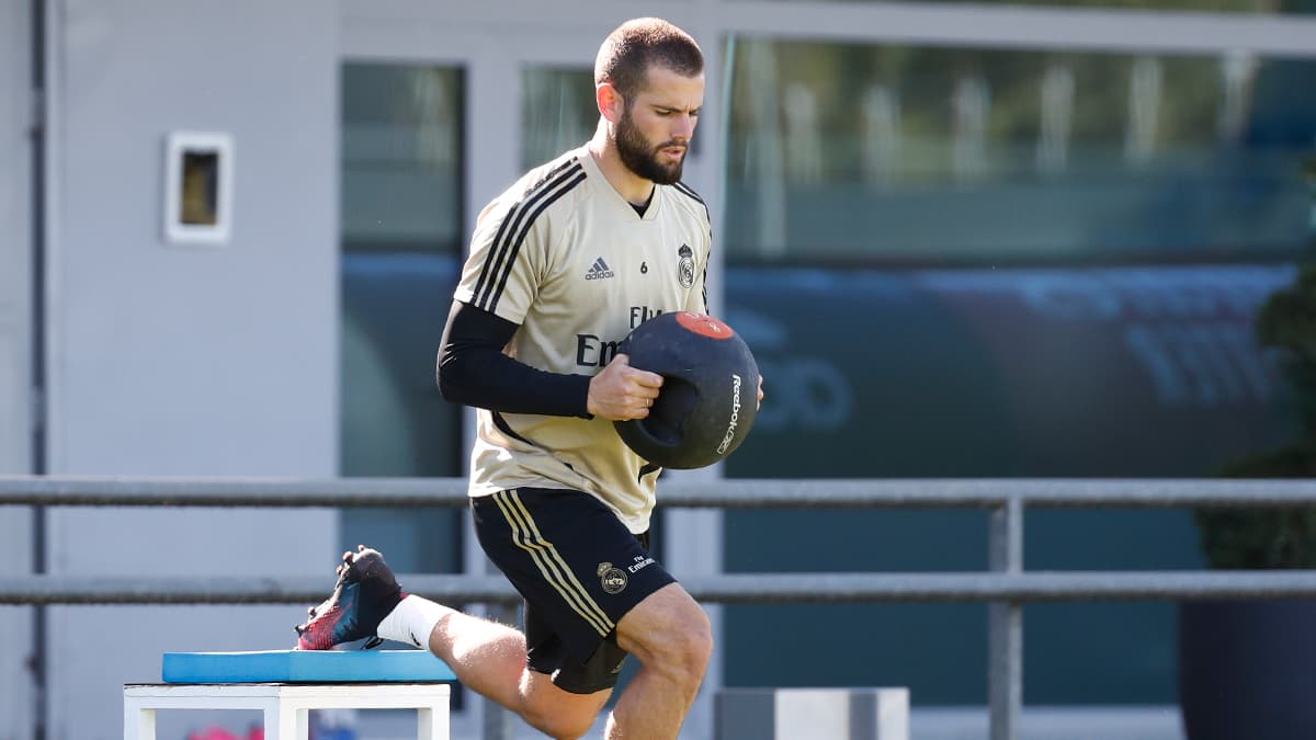 Nacho durante la práctica en un circuito de fuerza y coordinación.