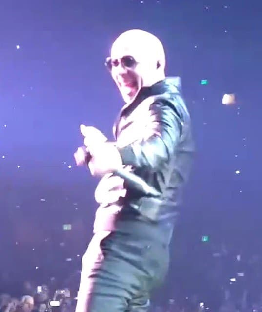 Pitbull fue la sensación y su aparición fue la gran anécdota del espectáculo.