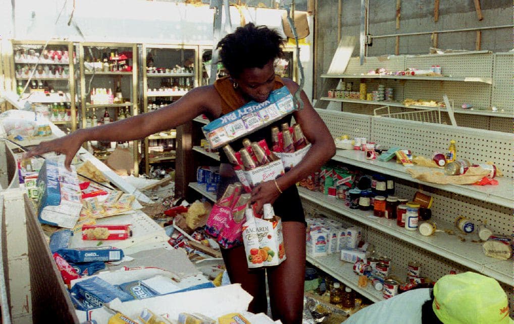 After Hurricane Andrew, looters preyed on dozens of locations.