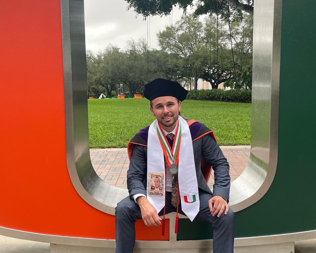 Angel Sanchez after his graduation from the University of Miami Law School