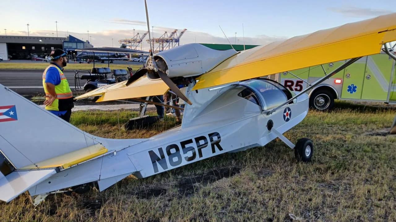 Piloto sobrevive momento crítico en Isla Grande: su avión sufrió una grave avería al aterrizar