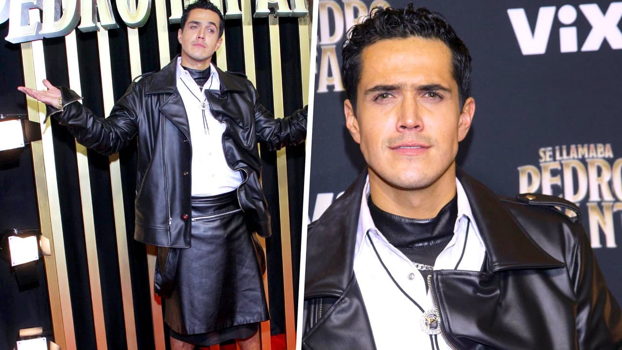 Actor que da vida a Pedro Infante explica por qué lució falda al presentar la bioserie