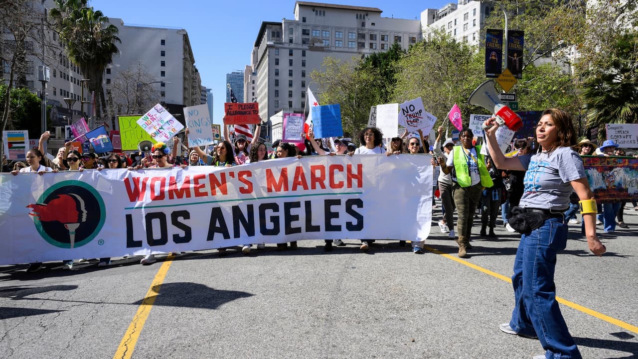 Marchas y eventos por el Día Internacional de la Mujer 2026 en el área de Los Ángeles.